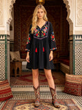 Bella Embroidered Midi Dress