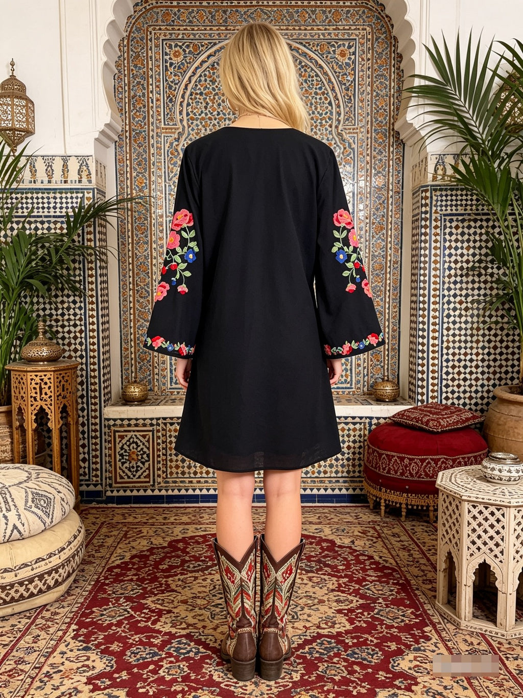 Bella Embroidered Midi Dress