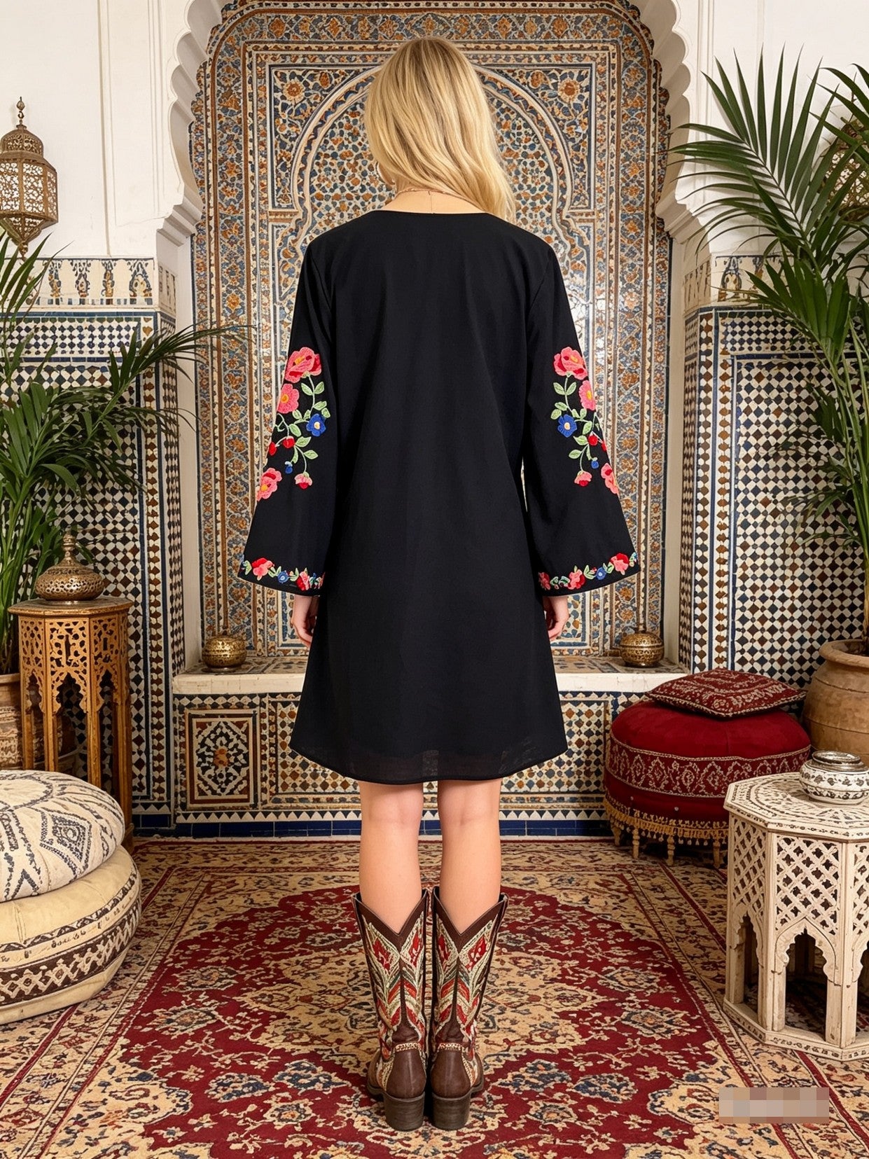 Bella Embroidered Midi Dress
