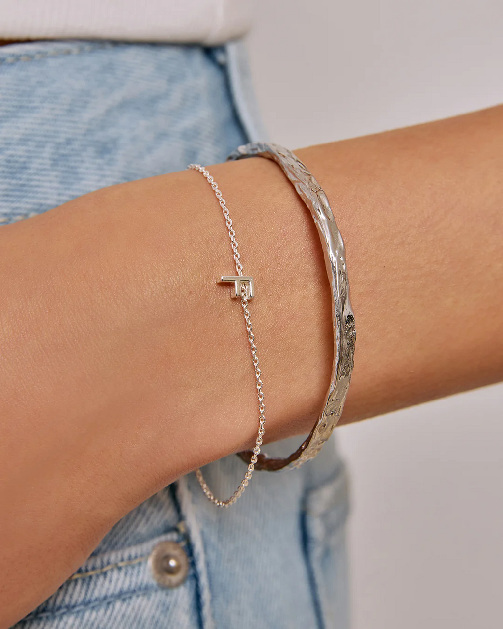 Helios Silver Cuff Bracelet