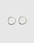 Scarlet Silver Hoop Earrings