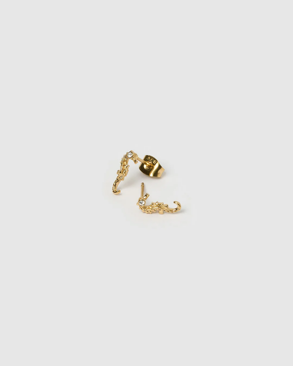 Seahorse Gold Studs