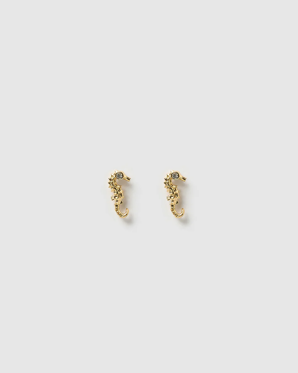 Seahorse Gold Studs