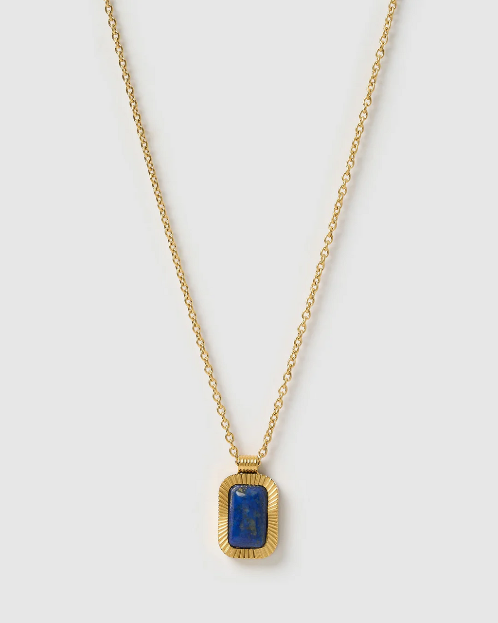 Teo Gold Necklace - Lapis