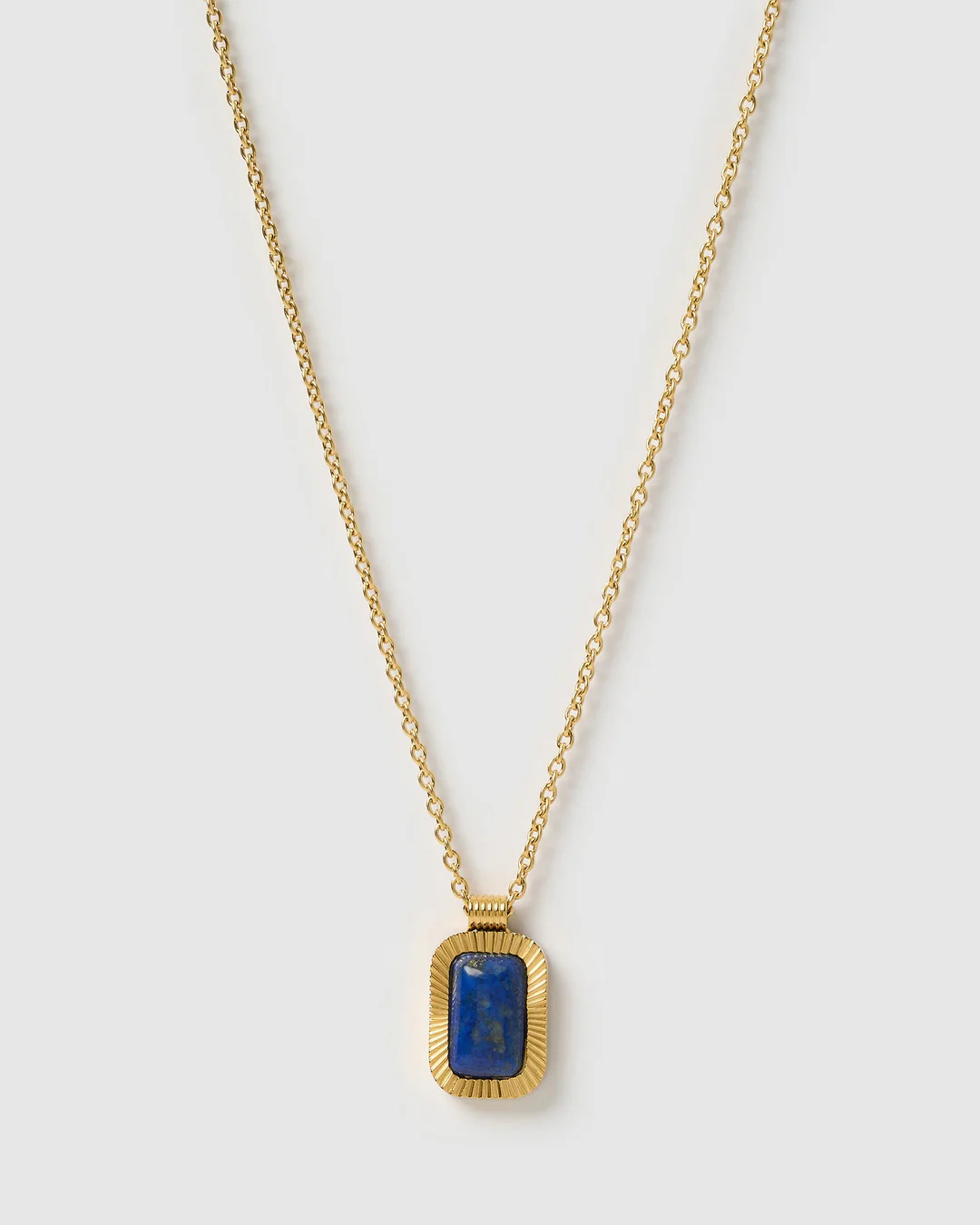 Teo Gold Necklace - Lapis