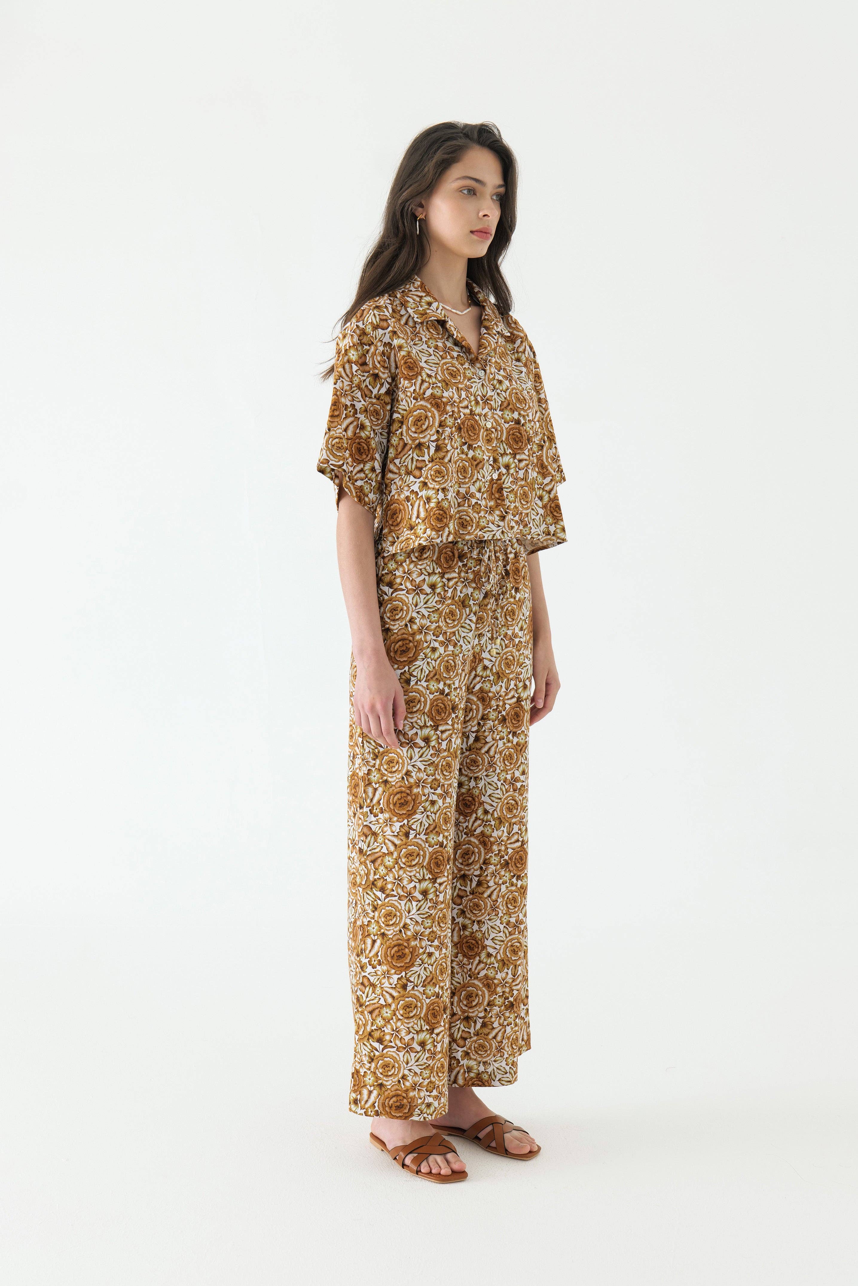 WE ARE KINDRED - Rosalia Linen Straight Leg Pants - ANTIQUE ROSE