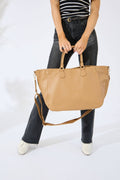 Nakoa The Label - Vegan PU Leather Los Angeles Oversized Tote Bag - Beige