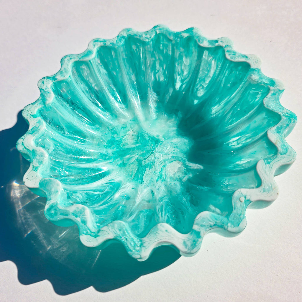 Emiley Rose Art - Coastal Blue Ruffle Bowl