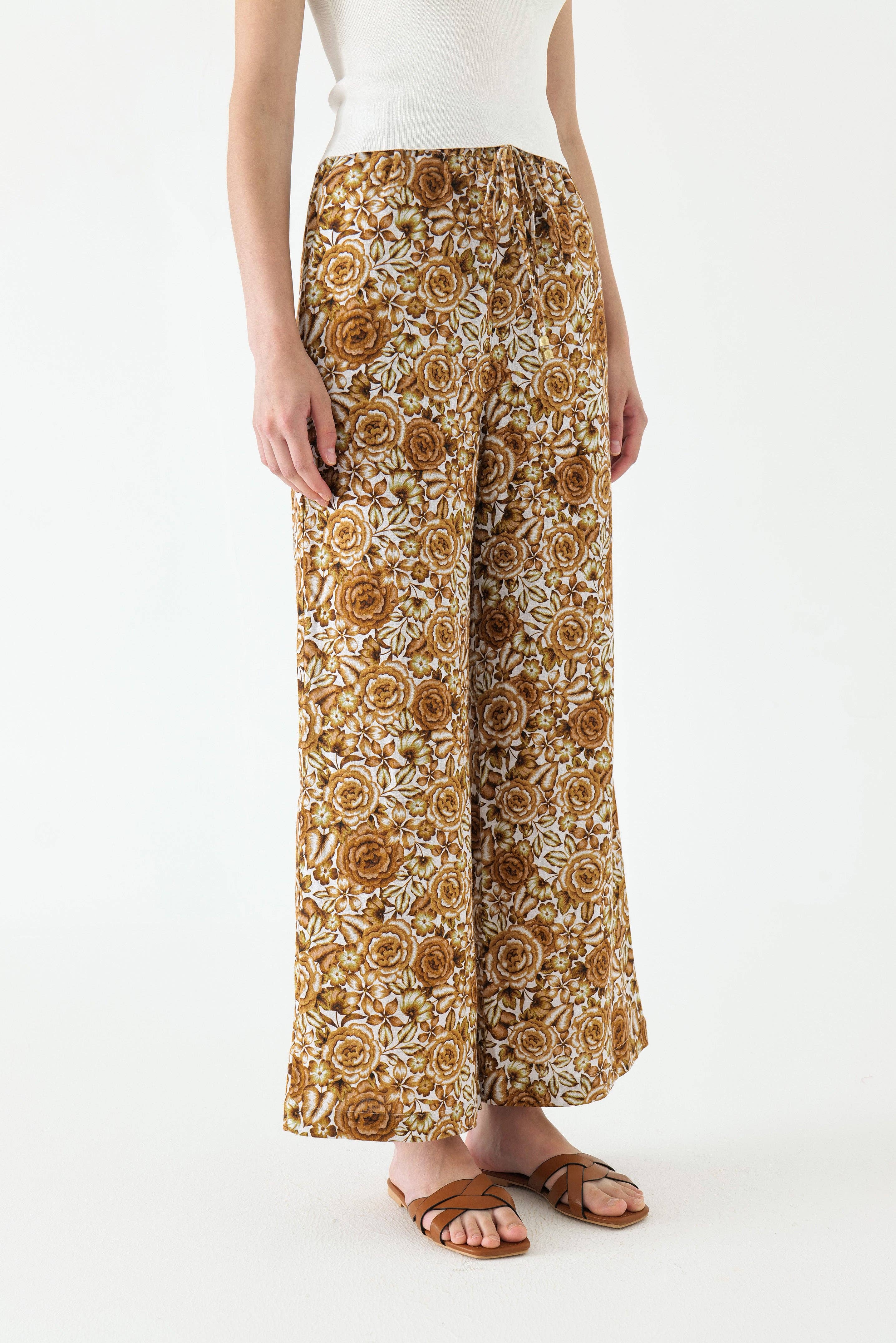 WE ARE KINDRED - Rosalia Linen Straight Leg Pants - ANTIQUE ROSE