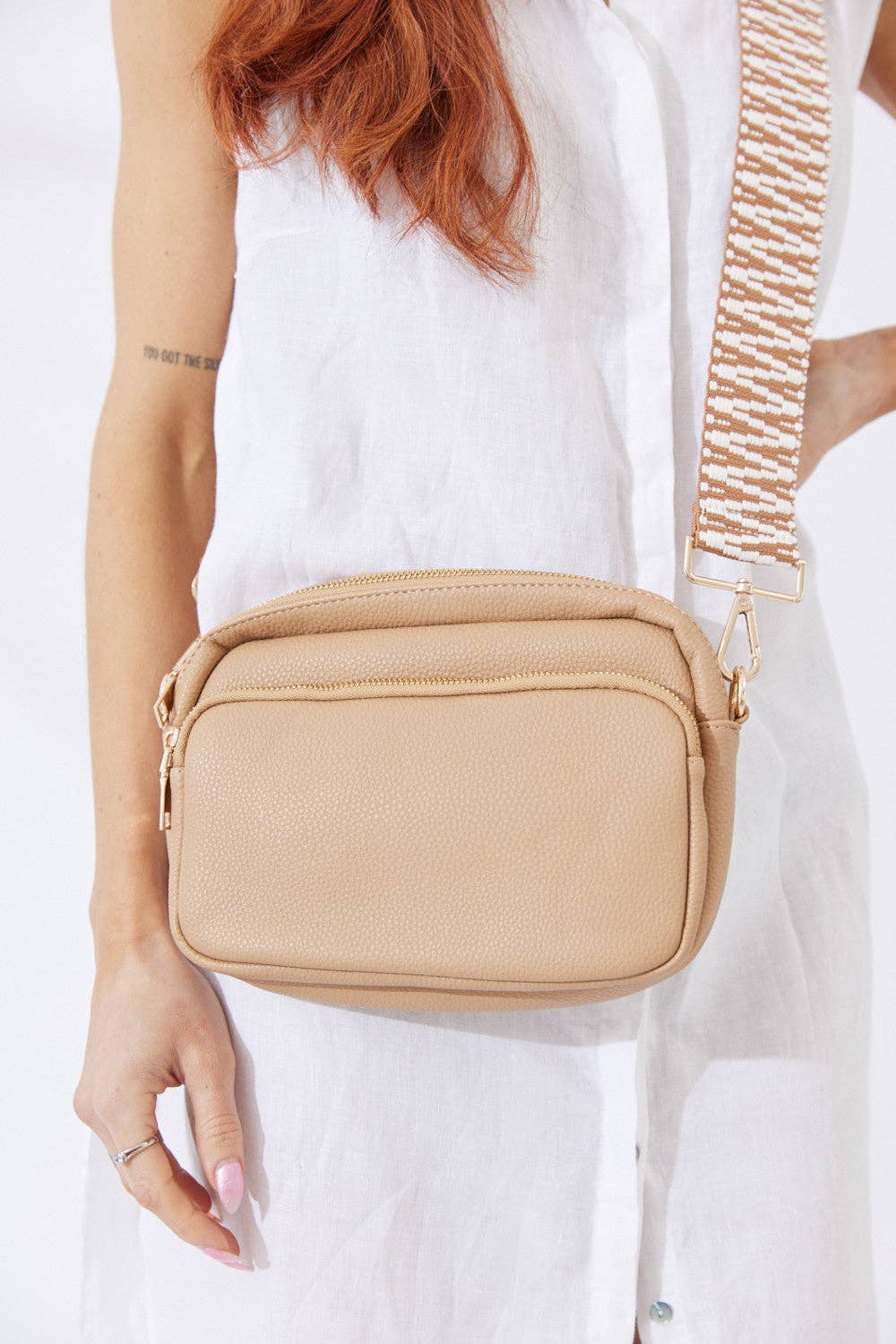 Nakoa The Label - Vegan PU Leather California Crossbody - Beige