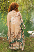 Fable Bohemian Goddess Starduster Kimono w/ Deer and Moon