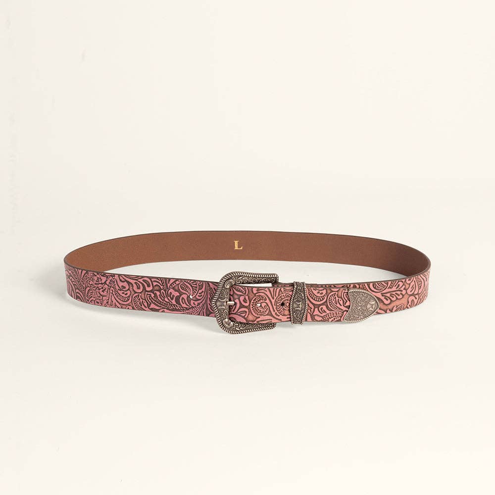 Myra Bag - Loyal West Sophia Belt-Pink Floral Leather - L