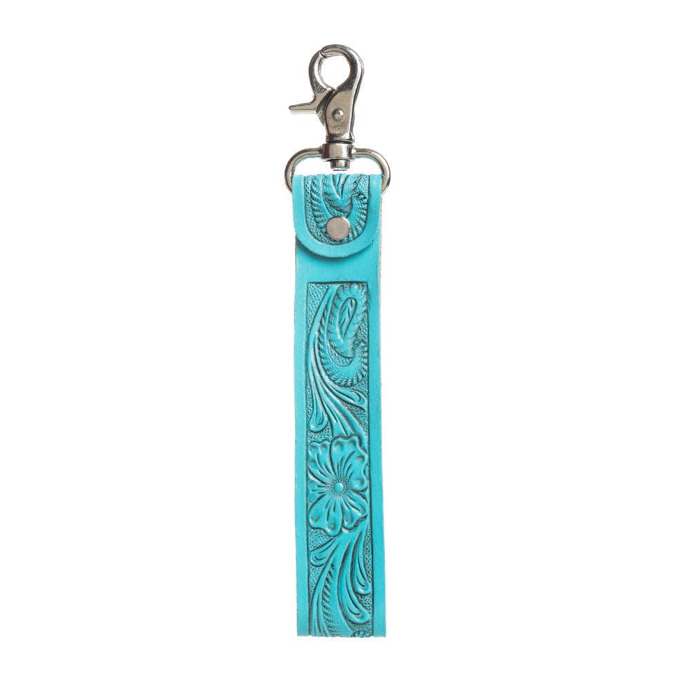Myra Bag - Blooming Meadow Key Fob in Turquoise