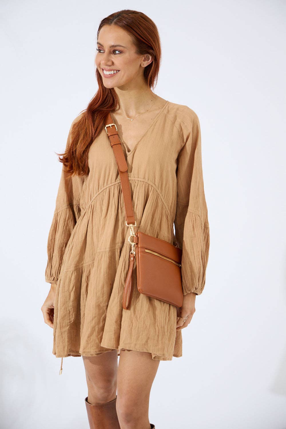 Nakoa The Label - Vegan PU Leather Arizona Crossbody - Tan