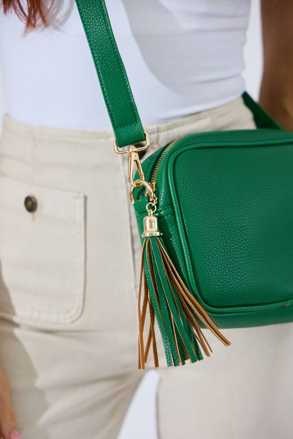 Nakoa The Label - Vegan PU Leather Sandy Springs Crossbody - Emerald Green