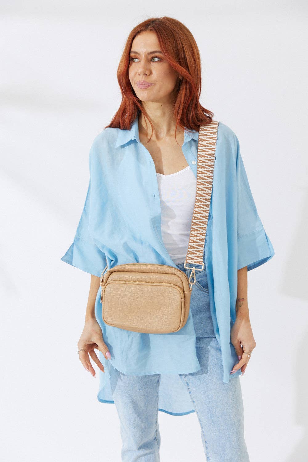 Nakoa The Label - Vegan PU Leather California Crossbody - Beige