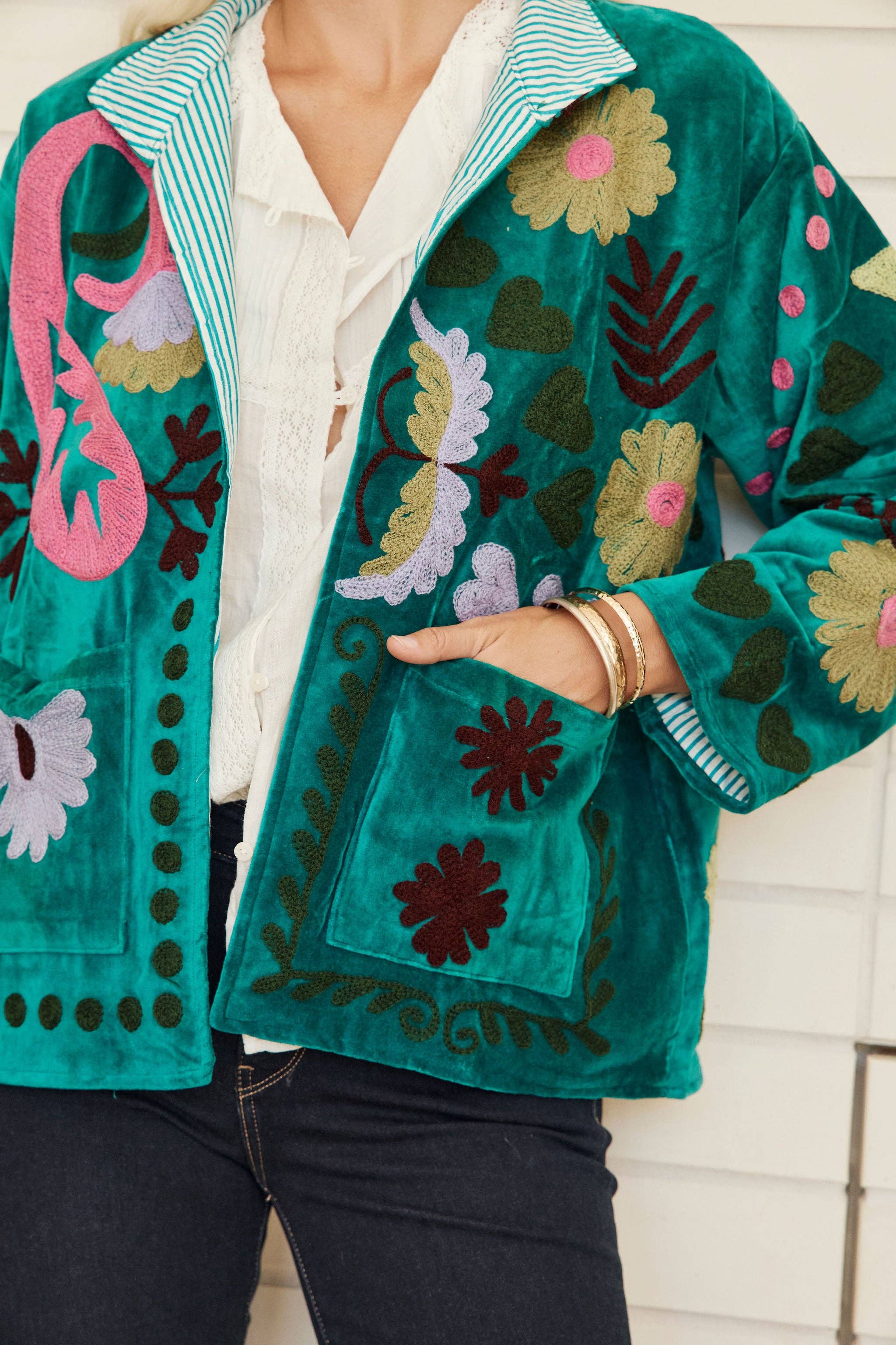 Naudic - Emerald Green Clubhouse Jacket - One size