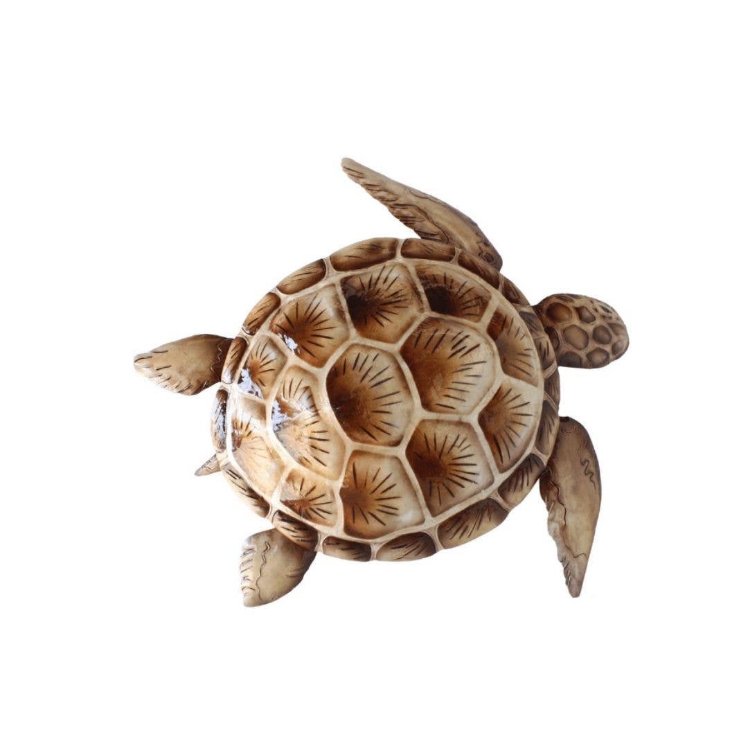 DARLIN - Capiz Brown Turtle Wall Art