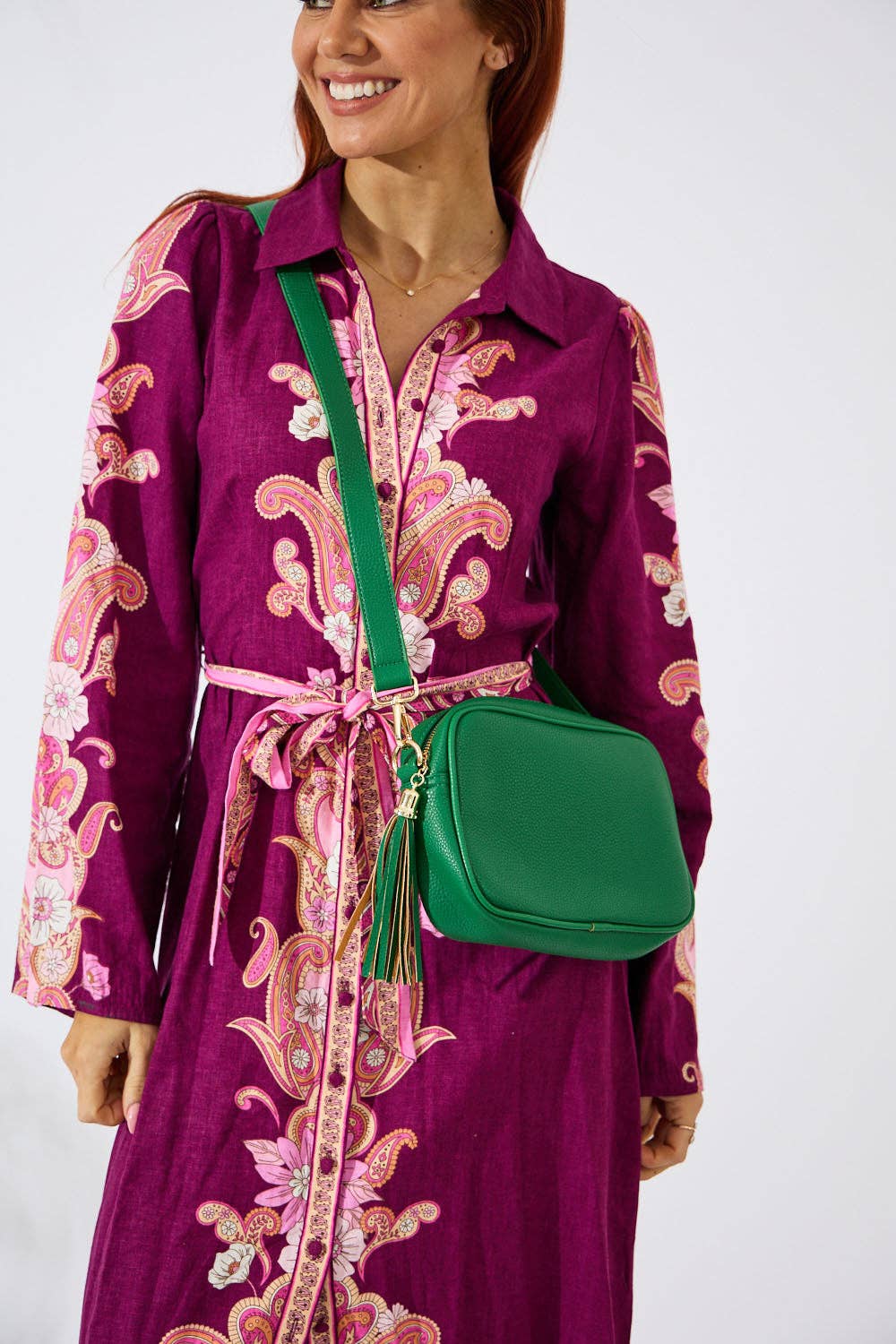 Nakoa The Label - Vegan PU Leather Sandy Springs Crossbody - Emerald Green