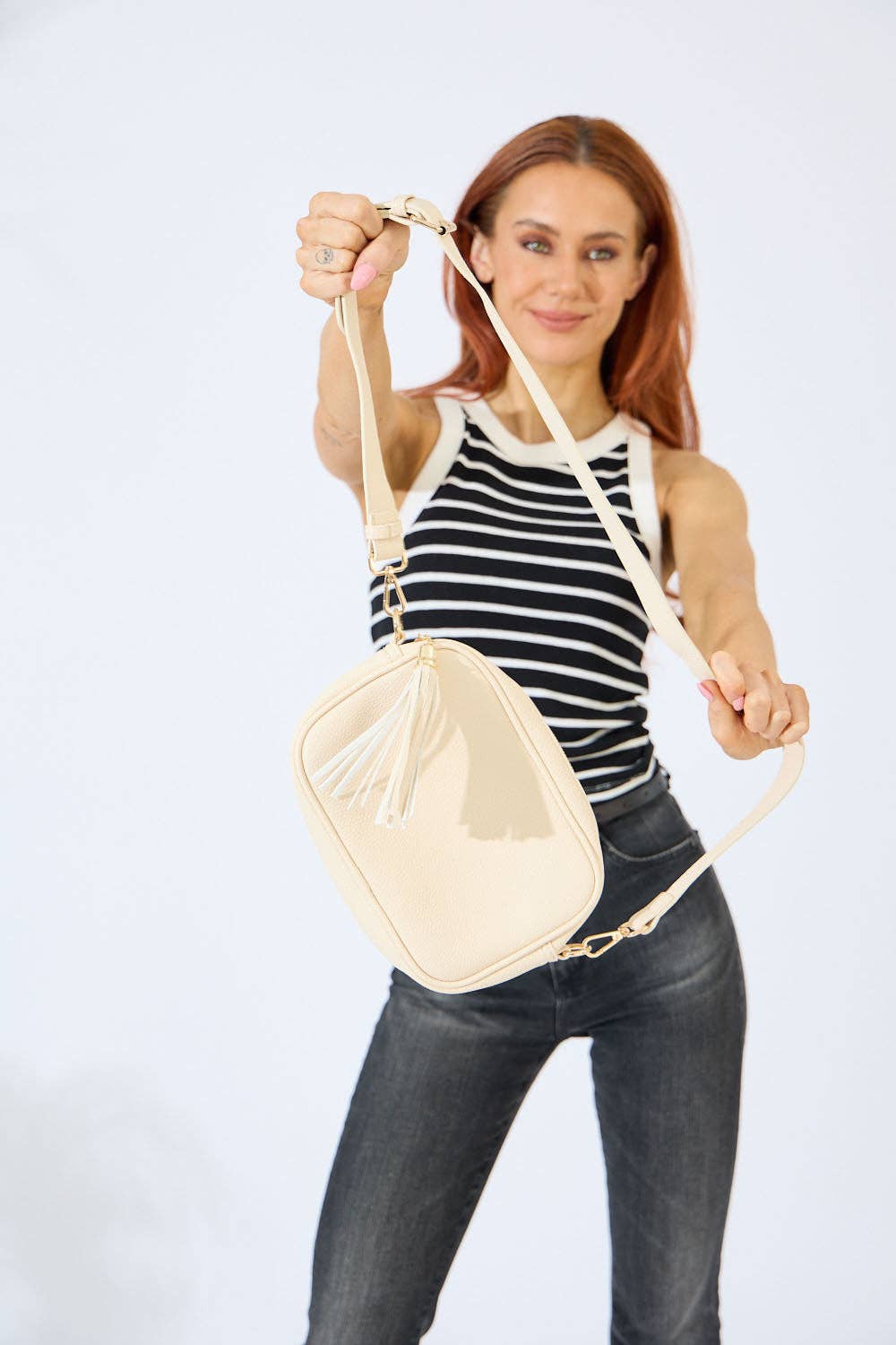 Nakoa The Label - Vegan PU Leather Sandy Springs Crossbody - Ivory