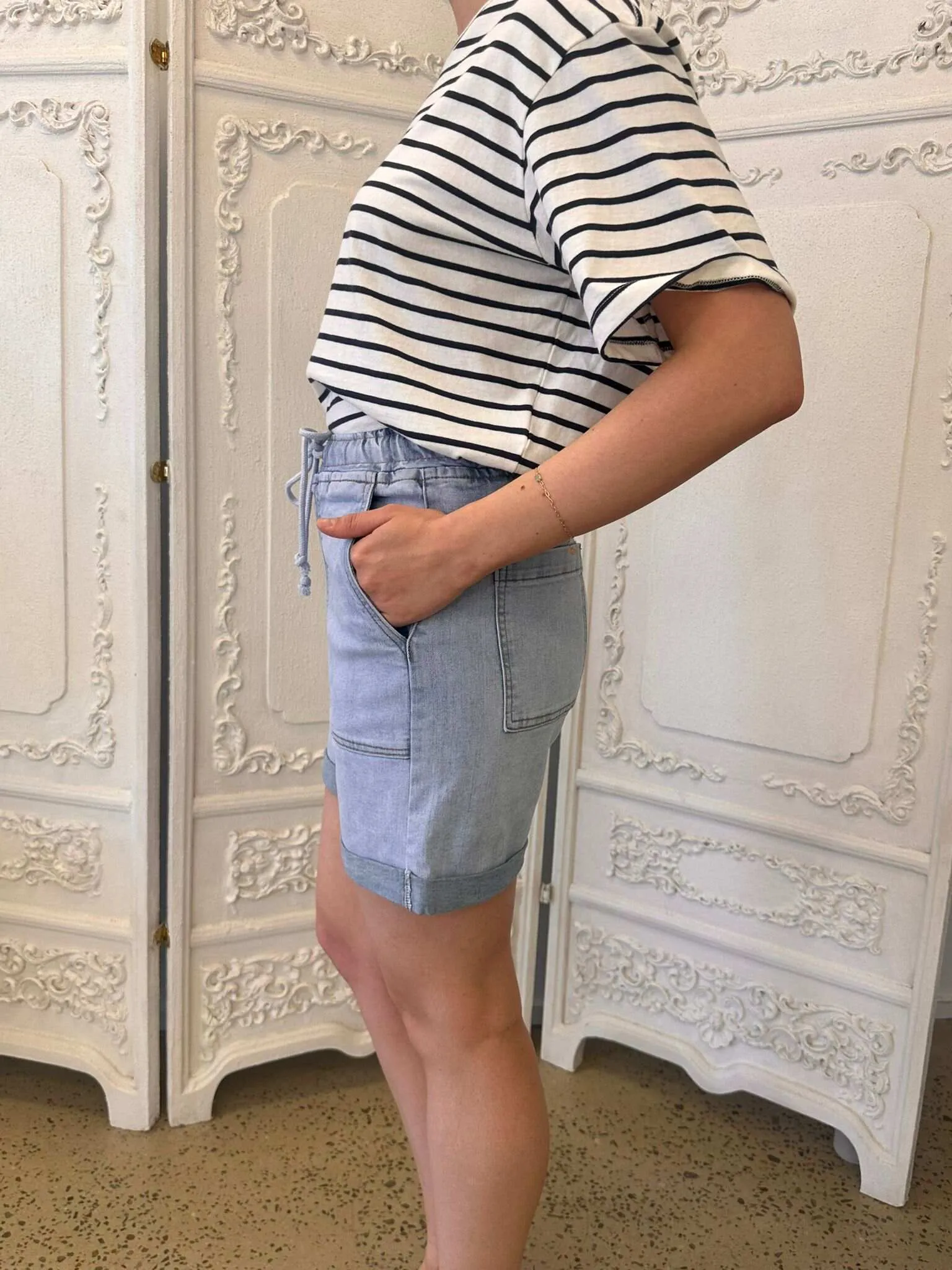 The Patch Short - Light Wash