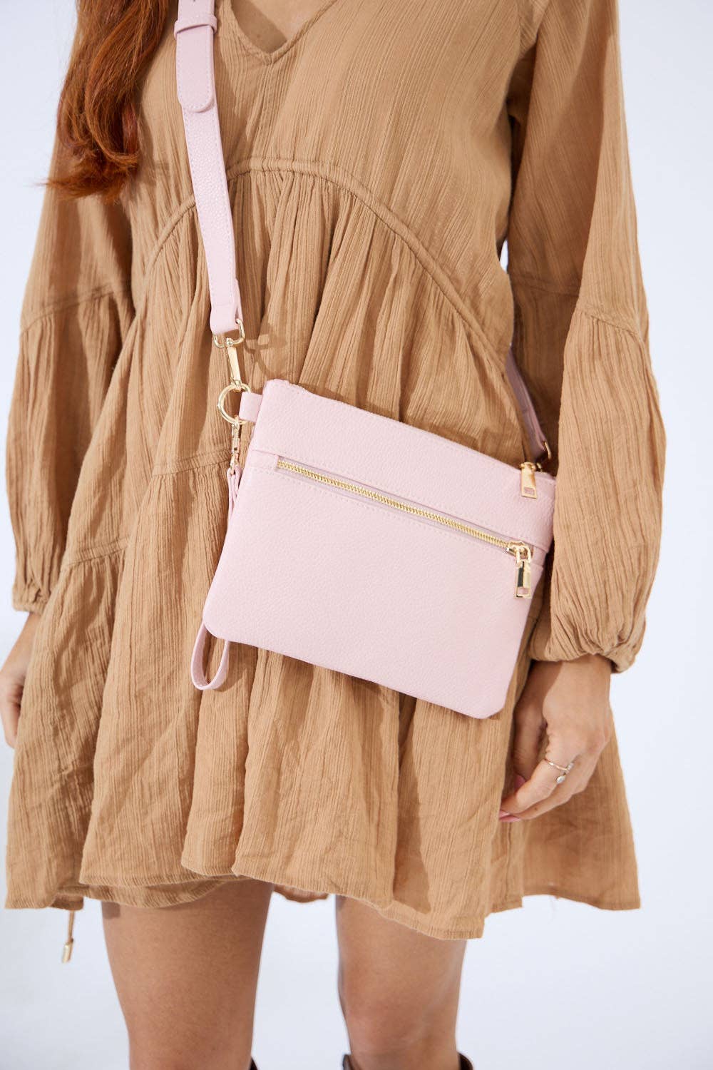 Nakoa The Label - Vegan PU Leather Arizona Crossbody - Light Pink