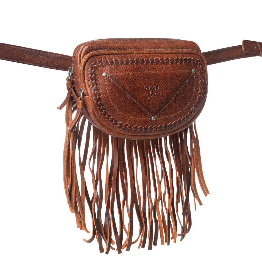 Myra Bag - Myra Zidana Stormy Trails Fringed Veg Tanned Leather Bag in Vintage Ember - Vintage Ember