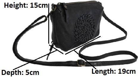hide & chic - Quality Full Grain Leather Shoulder Bag with Adjustable Shoulder Strap. Style No:1867.