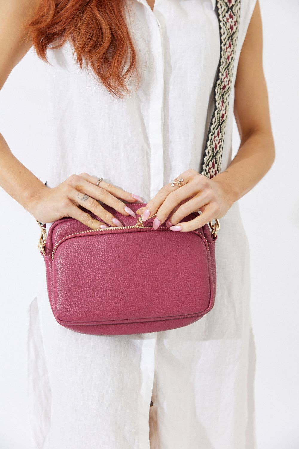 Nakoa The Label - Vegan PU Leather California Crossbody - Berry