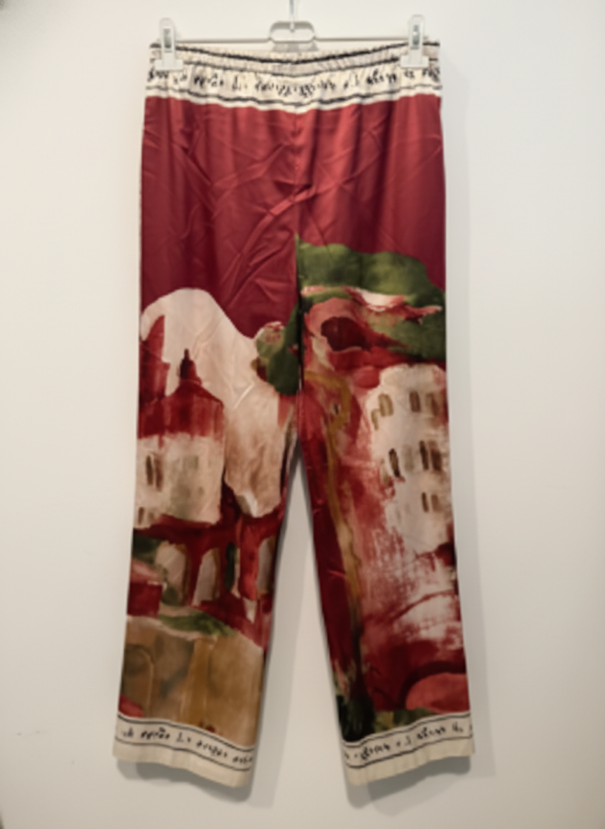 Take me to Italy - Wine Red Silk Pants