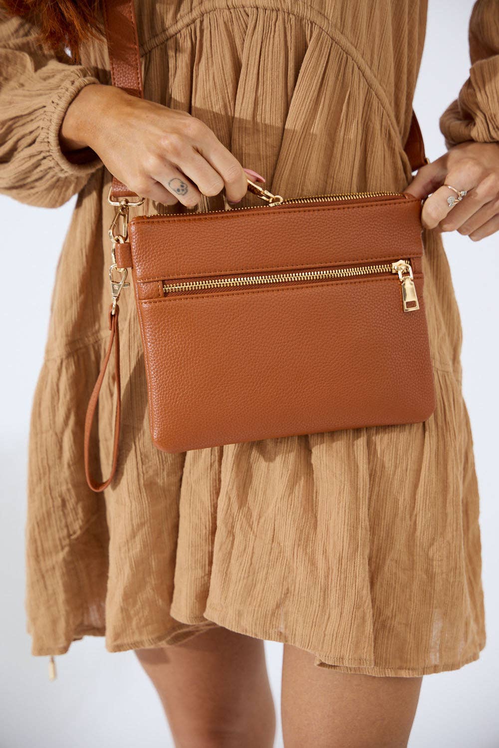 Nakoa The Label - Vegan PU Leather Arizona Crossbody - Tan