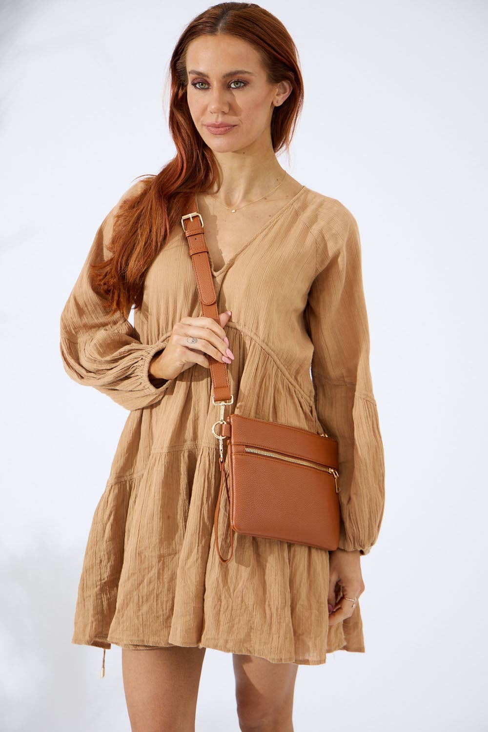 Nakoa The Label - Vegan PU Leather Arizona Crossbody - Tan