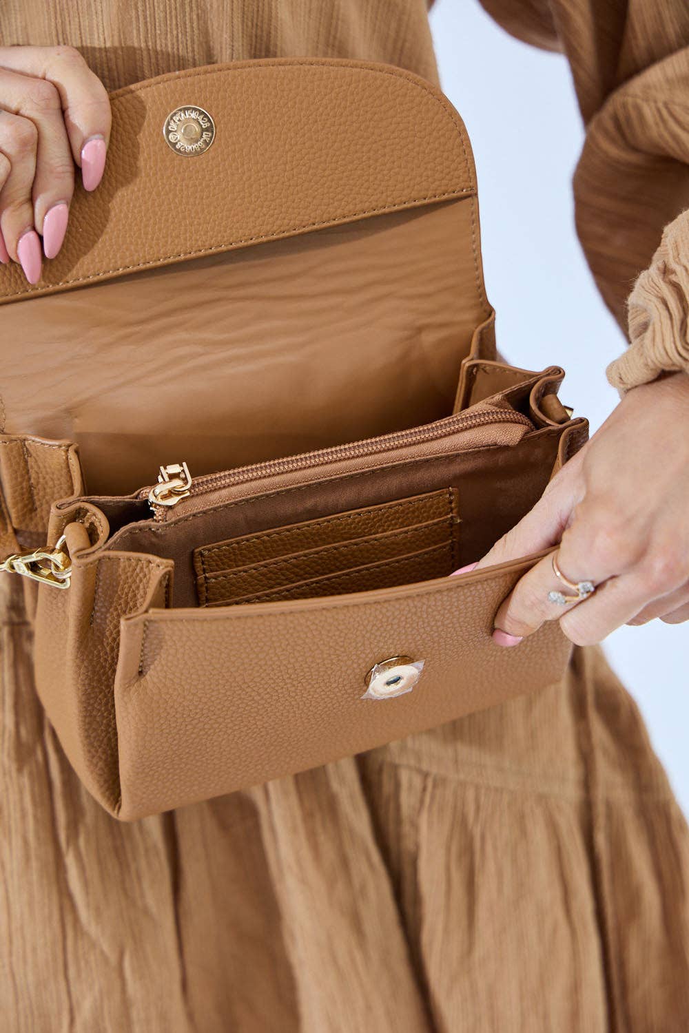 Nakoa The Label - Vegan PU Leather Malibu Crossbody - Biscuit