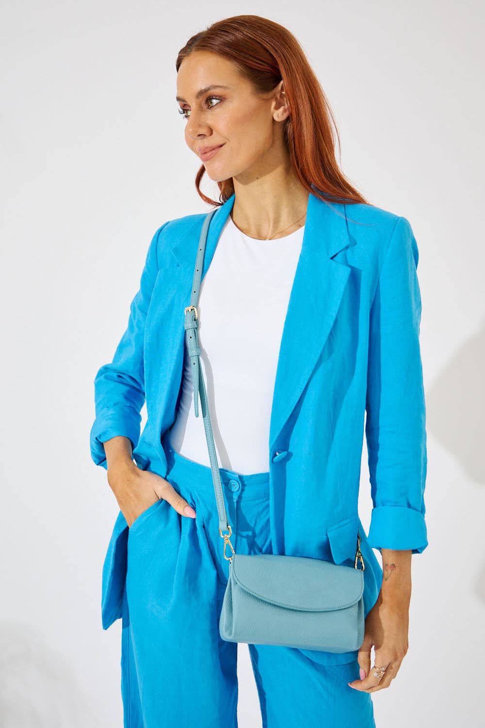 Nakoa The Label - Vegan PU Leather Malibu Crossbody - Sky Blue