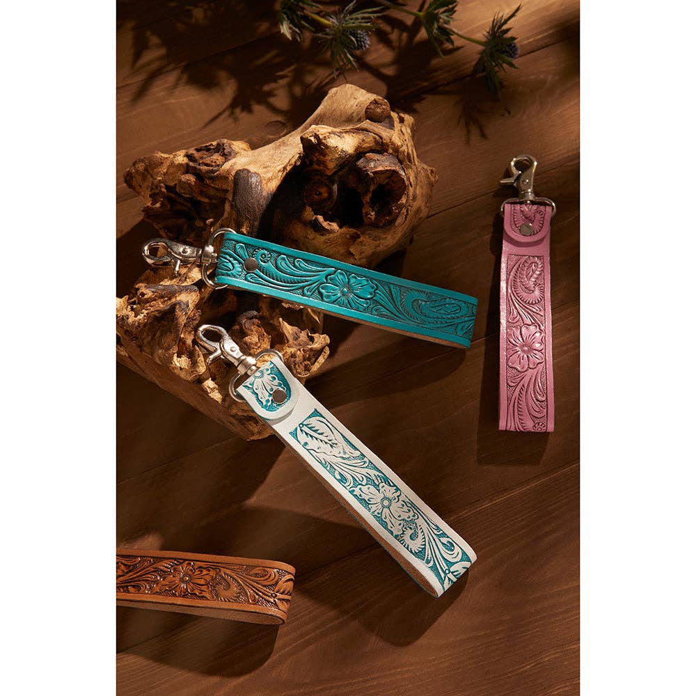 Myra Bag - Blooming Meadow Key Fob in Turquoise