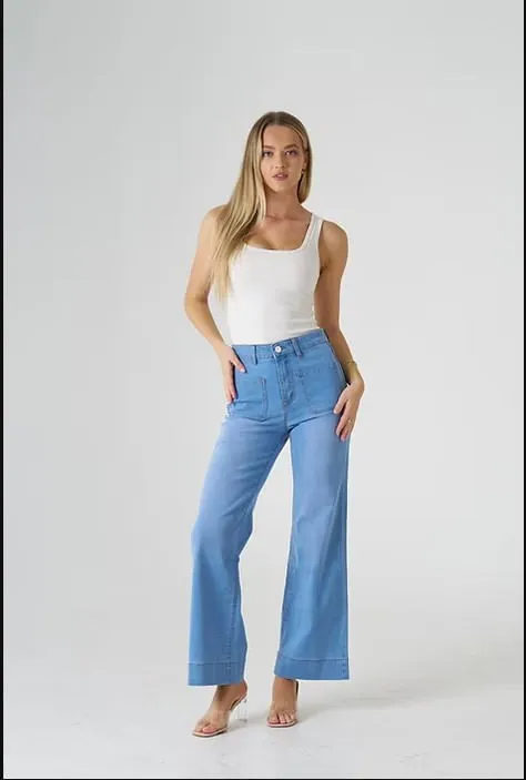 The Wide Leg Jean - Super Light Wash