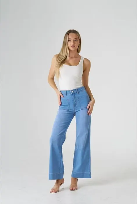 The Wide Leg Jean - Super Light Wash
