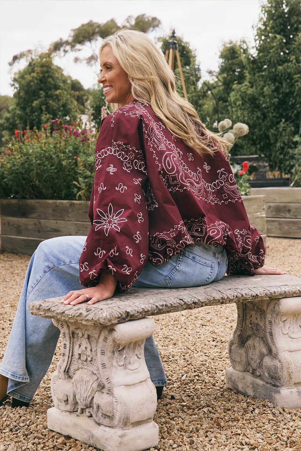 Italian Star - Peaches Bomber Jacket - Merlot