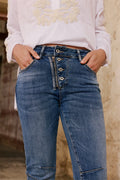 Italian Star - Zip/Button Jean - Dark Denim