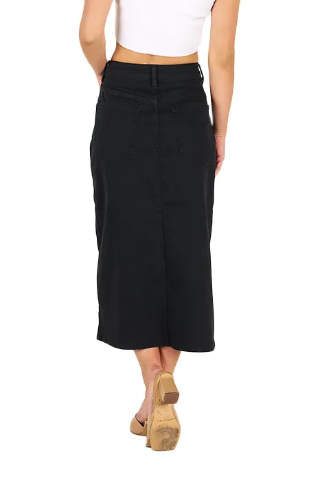 The Lucia Midi Skirt - Black